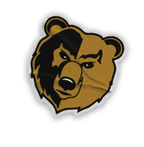 A collection of stickers and logos, including a bear and a football player, are displayed. Contenido generado con IA