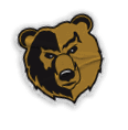 A collection of logos and images, including a bear and a football fan, are displayed. Contenido generado con IA