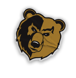 A collection of stickers and logos, including a bear and a football player, are displayed. Contenido generado con IA