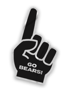 A collection of stickers and logos, including a bear, a football, and a hand with a thumbs up. Contenido generado con IA