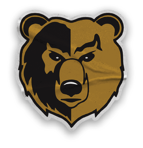 A collection of logos and images, including a bear and a football player, are displayed. Contenido generado con IA