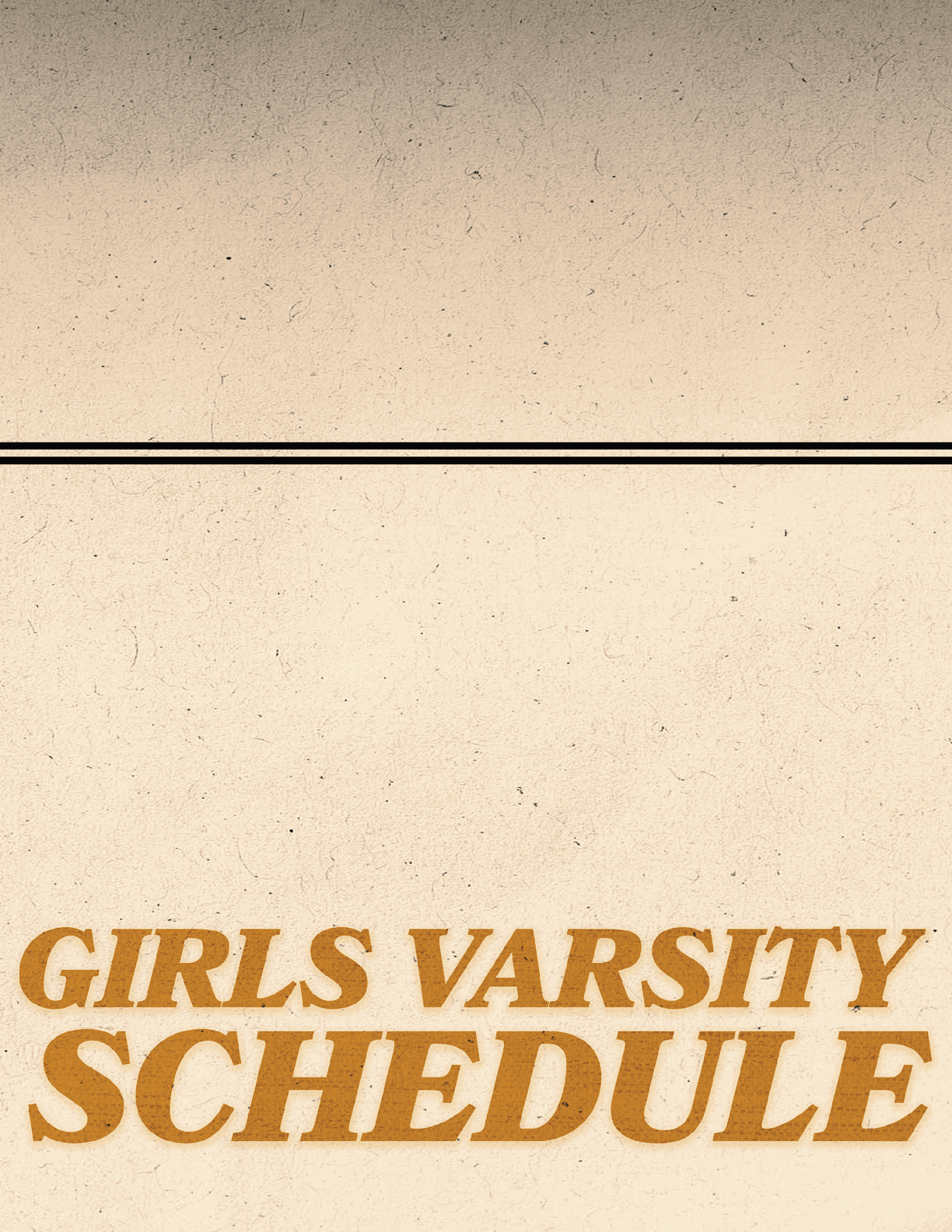 A girls' sports schedule is displayed on a tan background. Contenido generado con IA