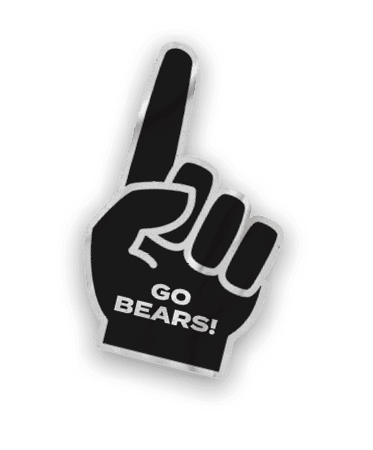 A collection of logos and images, including a bear and a football player, are displayed. Contenido generado con IA