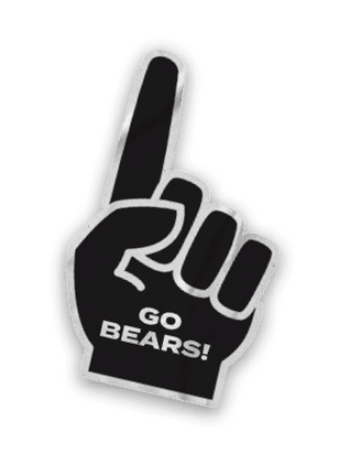A collection of logos and images, including a bear and a football player, are displayed. Contenido generado con IA