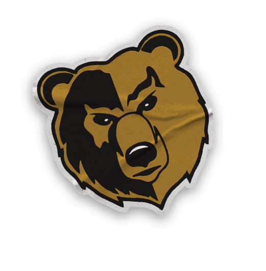 A collection of logos and images, including a bear and a football player, are displayed. Contenido generado con IA