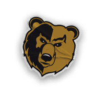 A collection of logos and images, including a bear and a football player, are displayed. Contenido generado con IA
