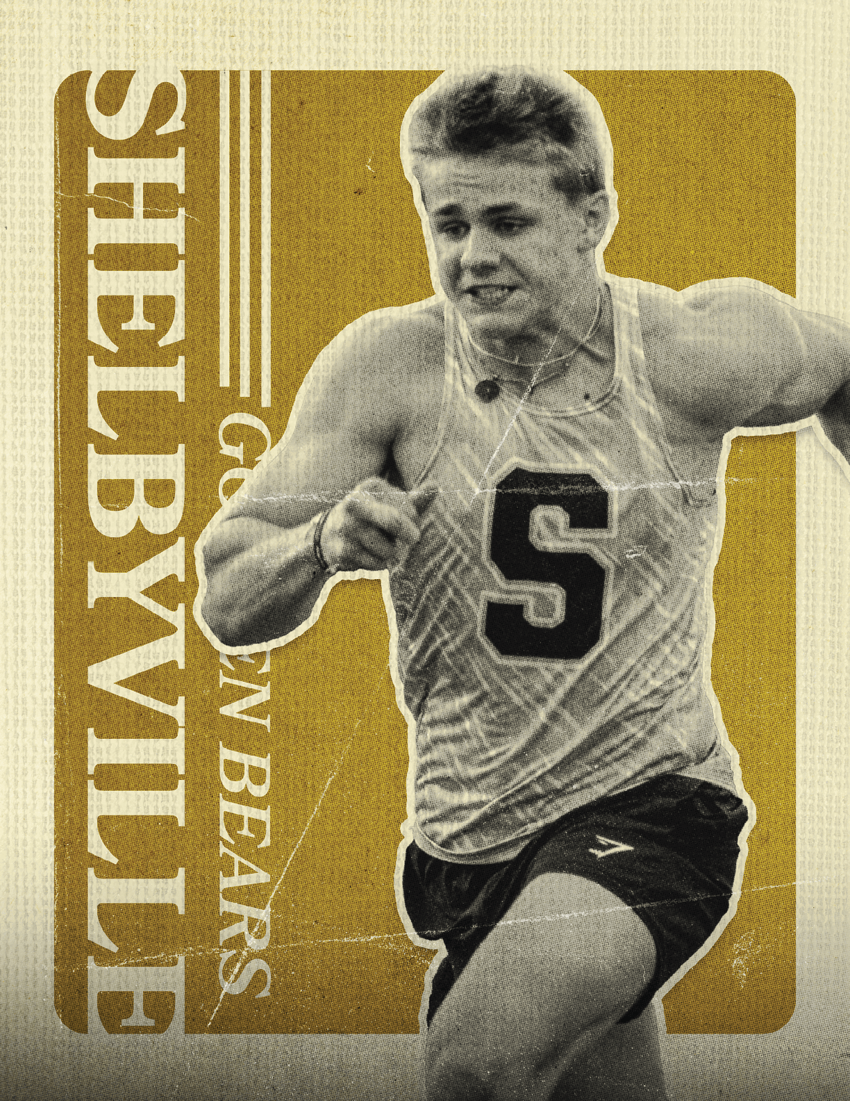 A man running in a yellow and black shirt with the number 5 on it. Contenido generado con IA