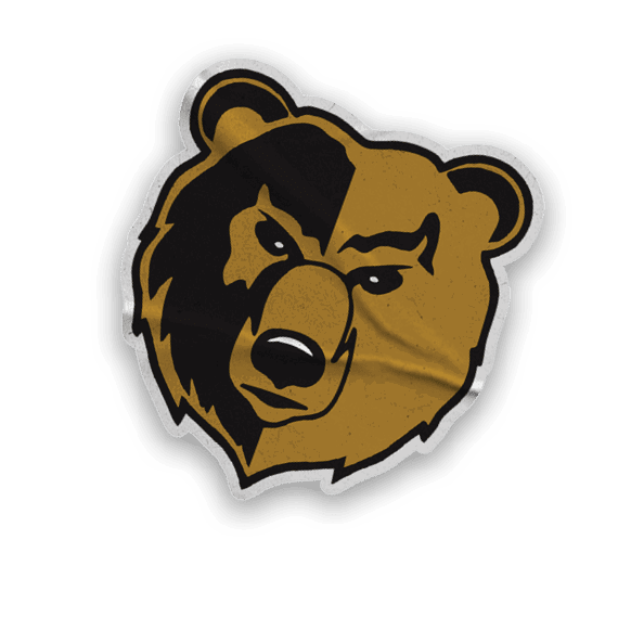 A collection of logos and images, including a bear and a football player, are displayed. Contenido generado con IA