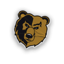 A collection of logos and images, including a bear and a football player, are displayed. Contenido generado con IA