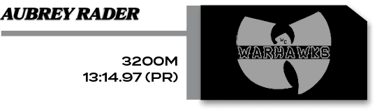 3200m 13:14.97 (PR) ,Aubrey Rade