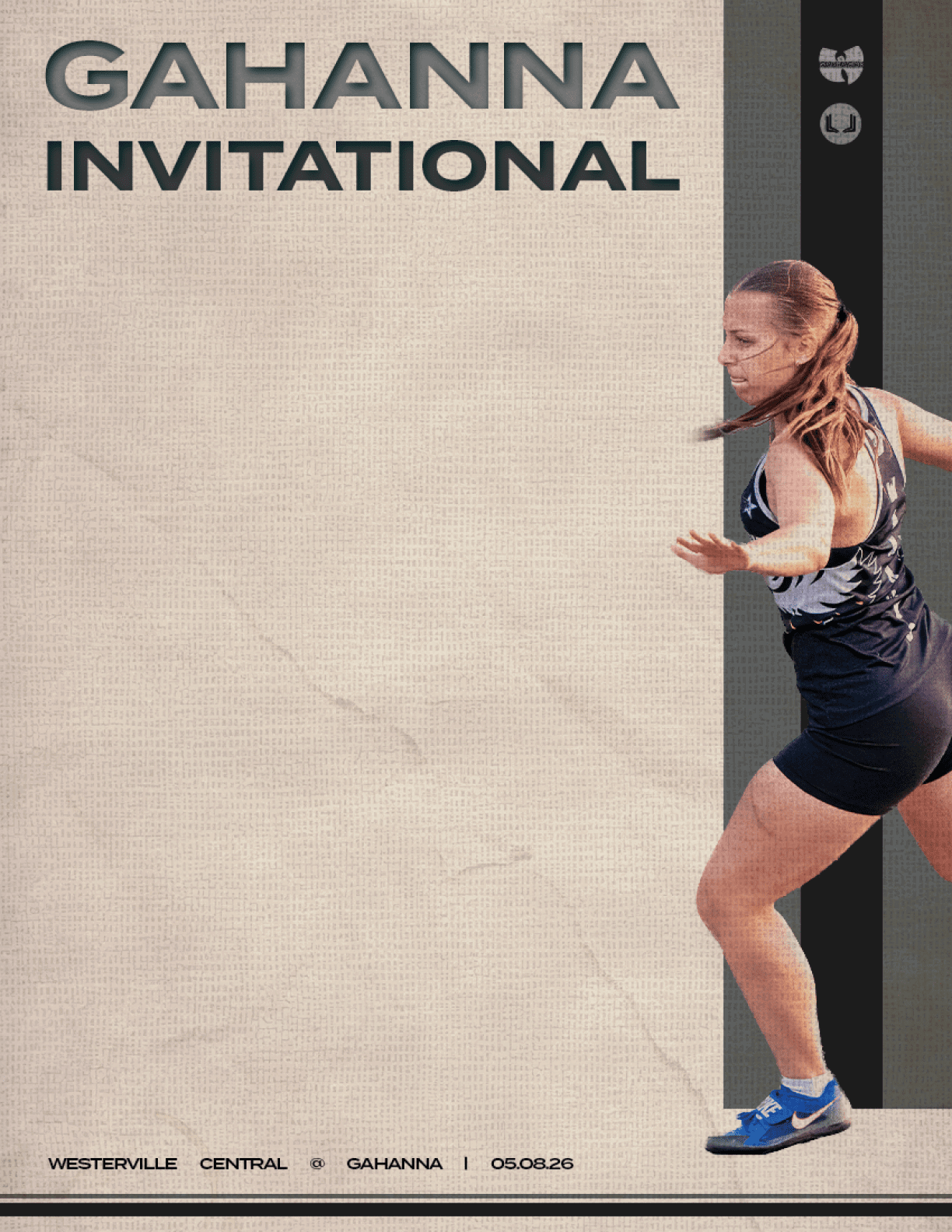 A woman running in a race. Description generated by AI