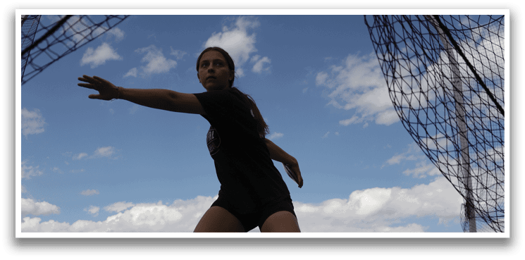 A woman is playing baseball. Description generated by AI