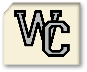 A black and white logo for WC. Description generated by AI