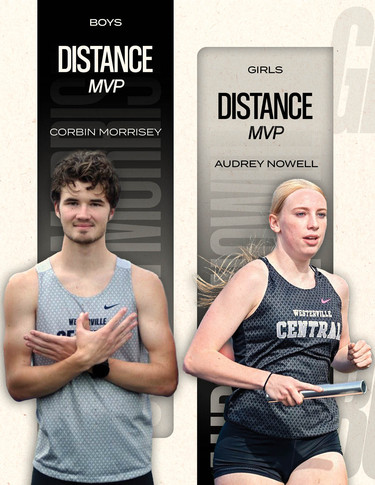 A poster with the words “Distance" and "Girls' Rising Star" on it. Description generated by AI