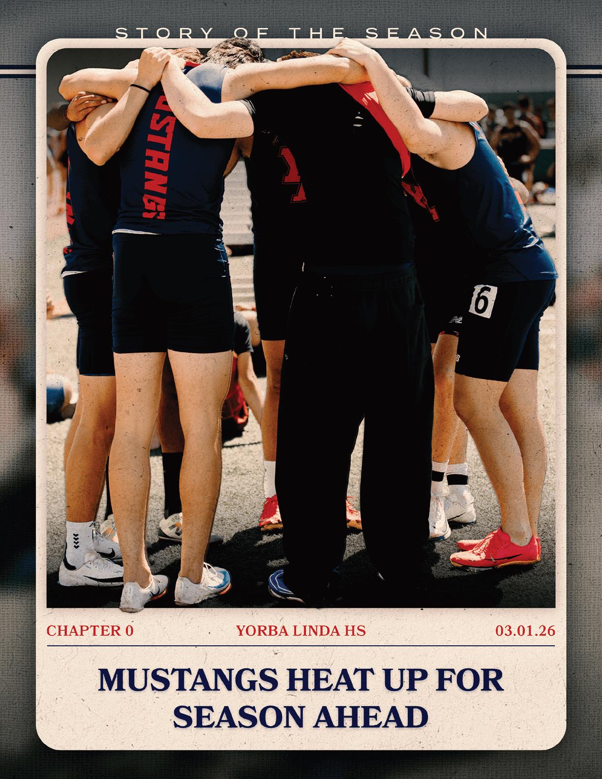 A group of people huddled together, some wearing uniforms, with a man in a black shirt and black pants standing in the center. AI generated content