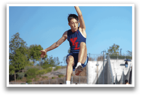 A man is jumping in the air to catch a frisbee. AI generated content