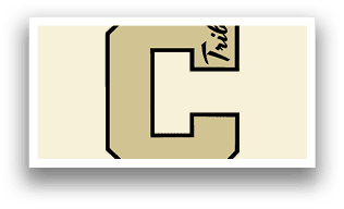 A letter C is shown in a gold and brown color scheme. AI generated content