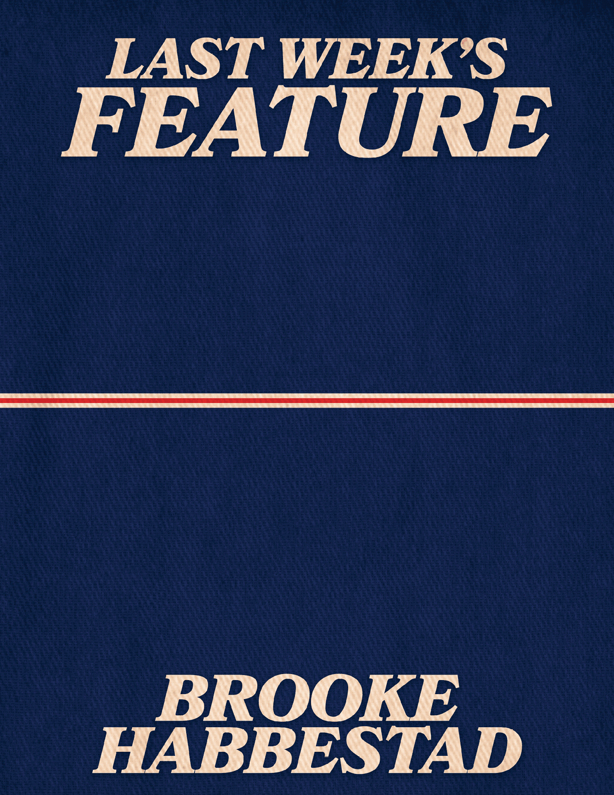 A blue and red blanket with the name Brooke Haberstad on it. Description generated by AI