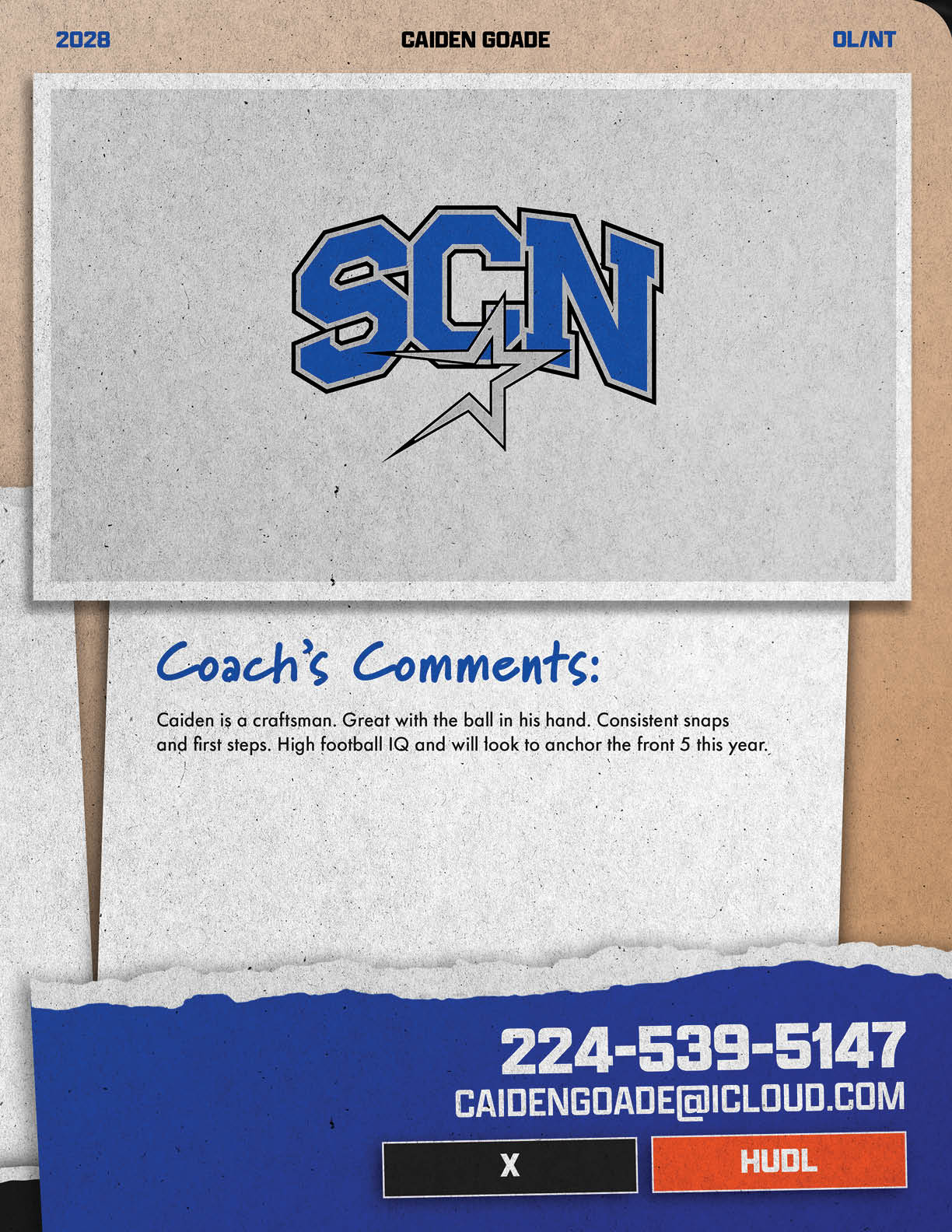 A football player is shown on a page with a phone number and email address. AI generated content