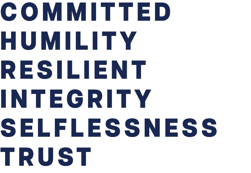COMMITTED HUMILITY RESILIENT INTEGRITY SELFLESSNESS TRUST