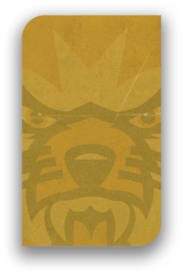 A yellow bear with a ferocious expression. AI generated content