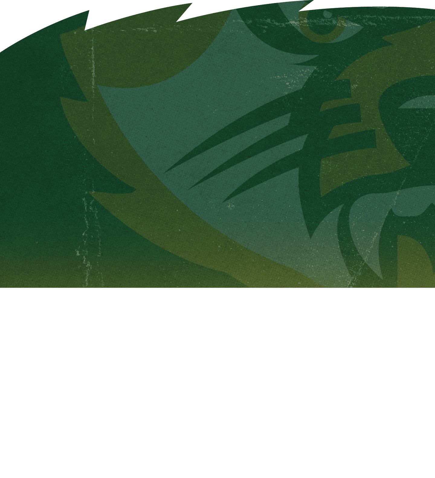 A green and white animal with a snarling face and sharp teeth. AI generated content