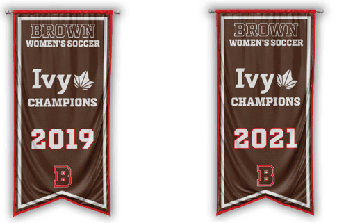 Sixteen banners are displayed in a row, each featuring a different year. AI generated content