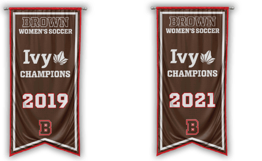 Sixteen banners are displayed in a row, each featuring a different year. AI generated content