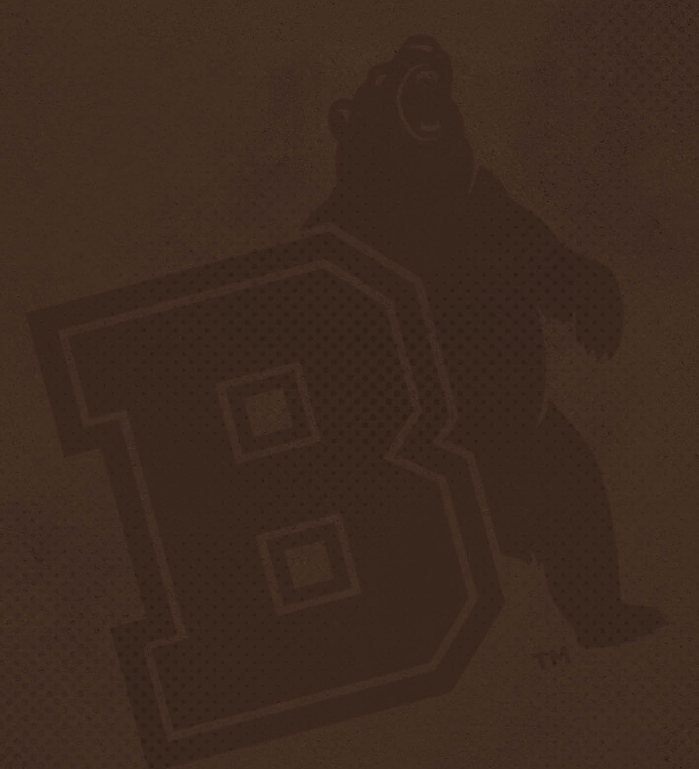 A brown bear is standing on two legs, with its front paws on the ground. AI generated content