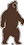 A brown bear with its mouth open, standing on two legs. AI generated content