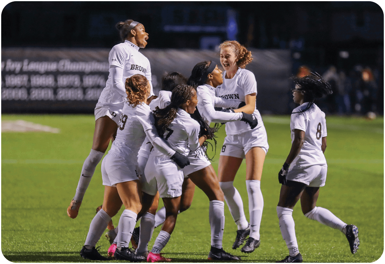 A group of women celebrating on a field. AI generated content