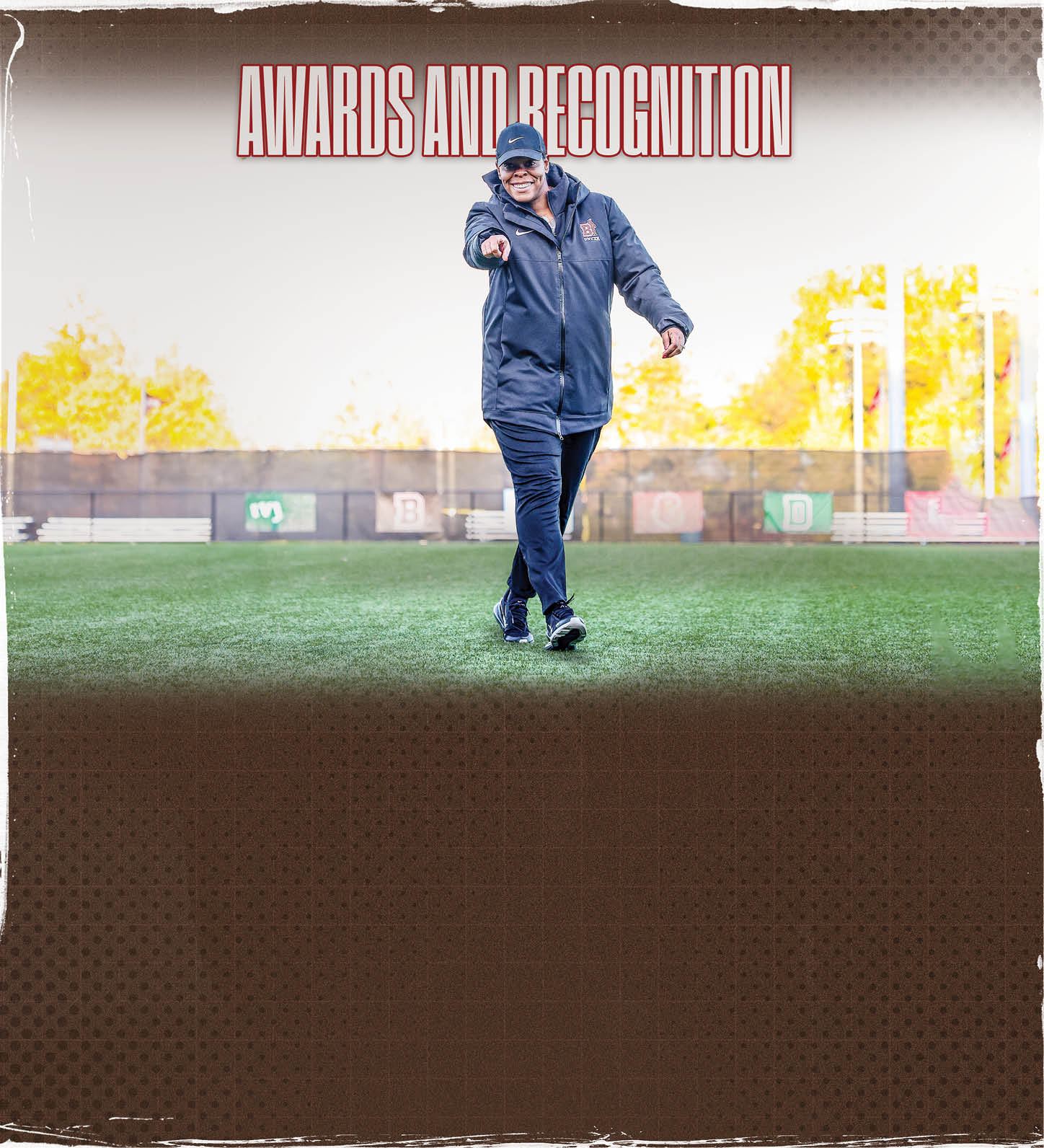 A man is standing on a field, pointing towards the camera. AI generated content