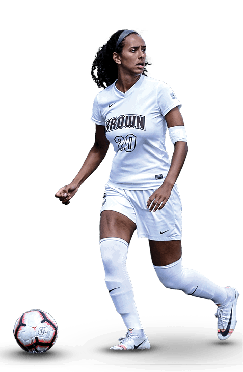 A woman in a white uniform is standing on a soccer field, holding a soccer ball. AI generated content