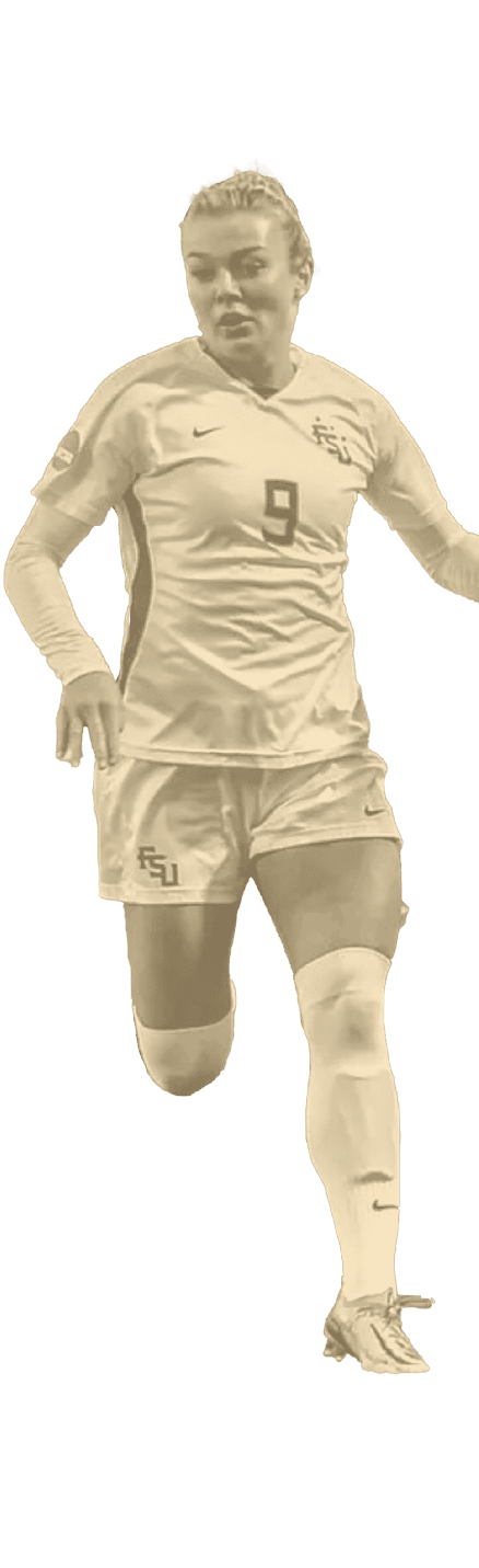 A woman in a soccer uniform is playing soccer. AI generated content