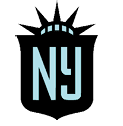 A blue and white logo for New York. AI generated content