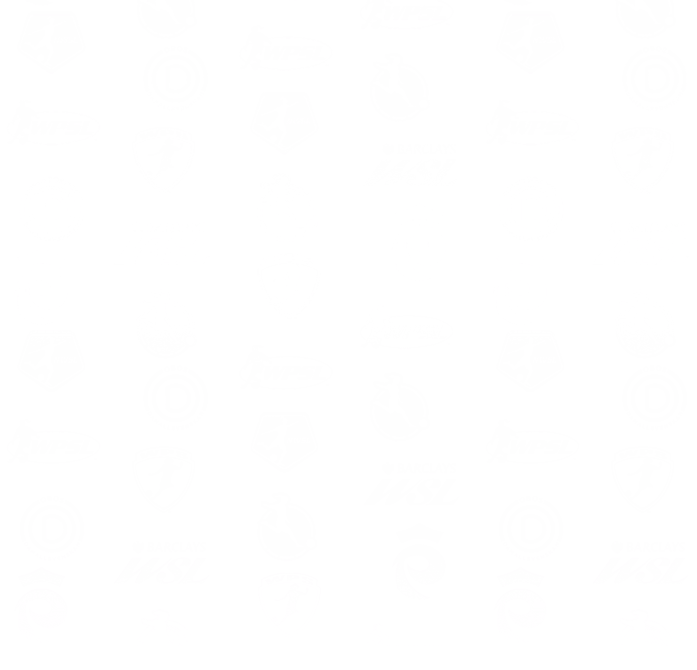 A black and white pattern with various logos and symbols, including a soccer player and a clock. AI generated content