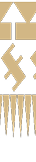 A pattern of arrows and triangles is displayed on a white background. AI generated content