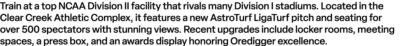 Train at a top NCAA Division II facility that rivals many Division I stadiums. Located in the Clear Creek Athletic Co...