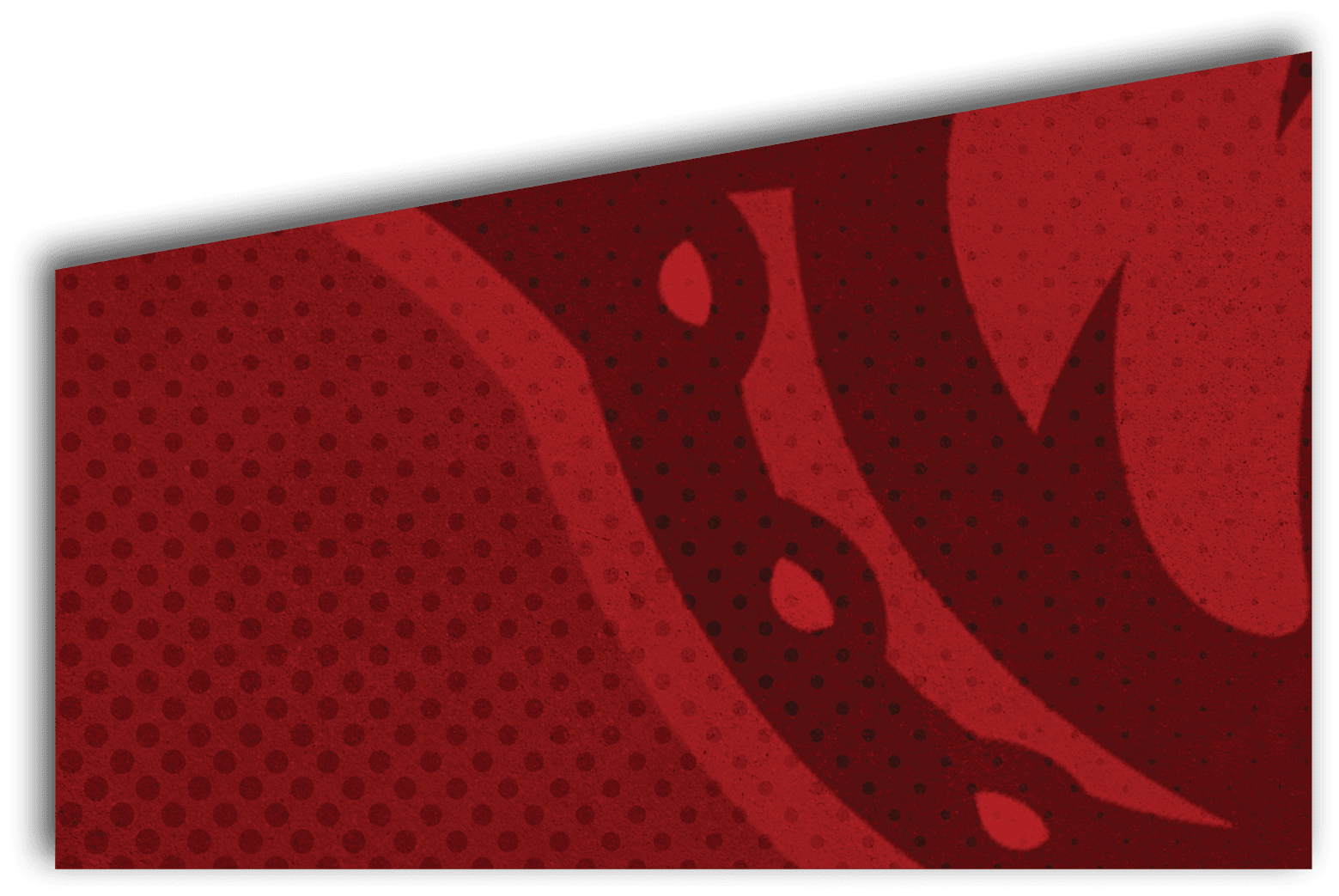 A red and white dog logo with a pink nose. AI generated content