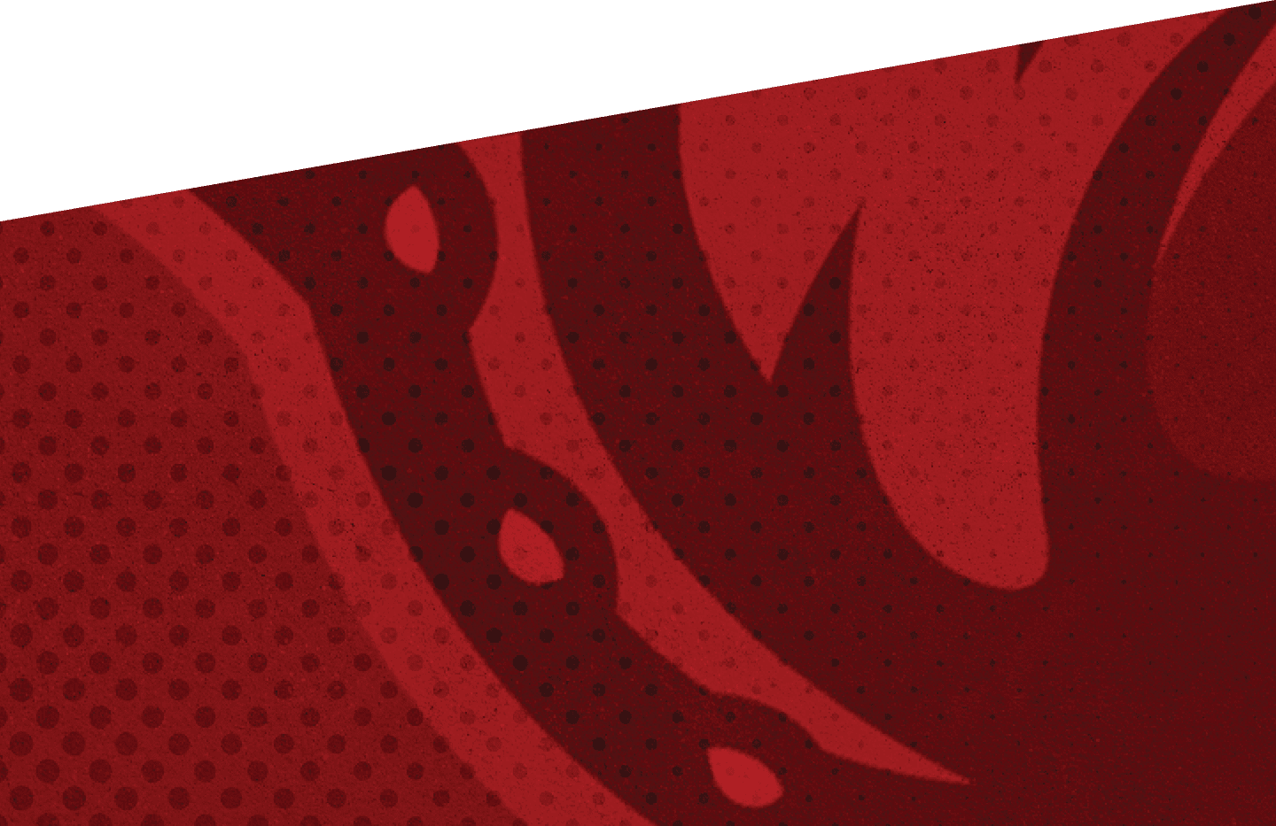 A red and white dog logo with a pink nose. AI generated content