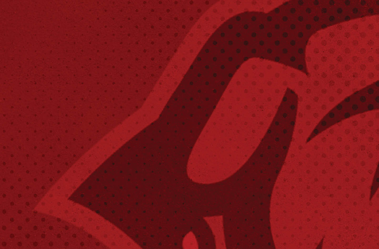 A red and white dog logo with a pink nose. AI generated content