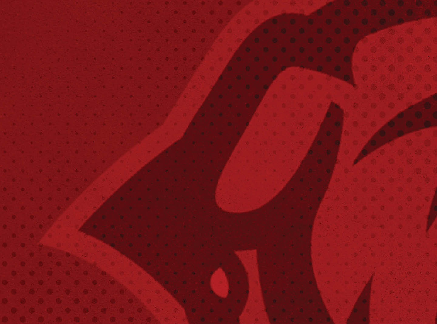 A red and white dog logo with a pink nose. AI generated content