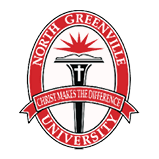 A logo for North Greenville University, featuring a cross and the words “Christ makes the difference". AI generated content