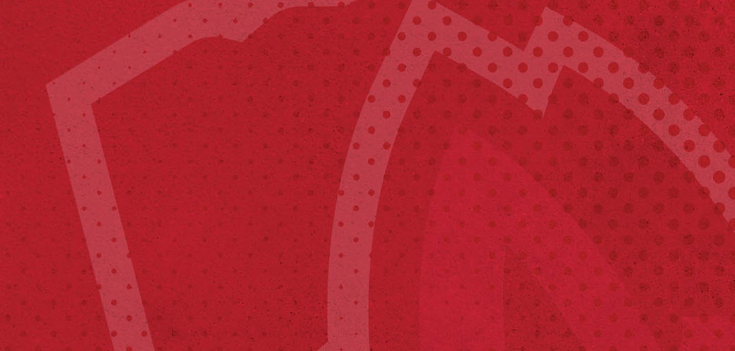 A red and white logo of a wolf with a red nose. AI generated content