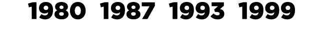 1980 1987 1993 1999