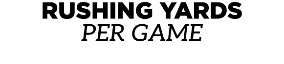 RUSHING YARDS PER GAME