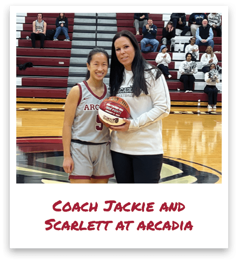 Coach Jackie and Scarlett at arcadi