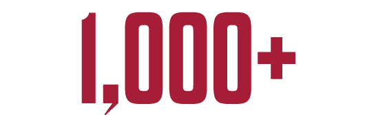 1,000+