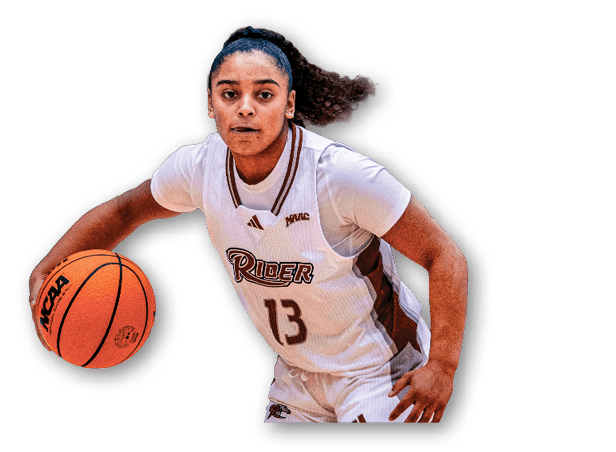 Person wearing a sports uniform with the number 13 is dribbling a basketball while moving forward. Description generated by AI