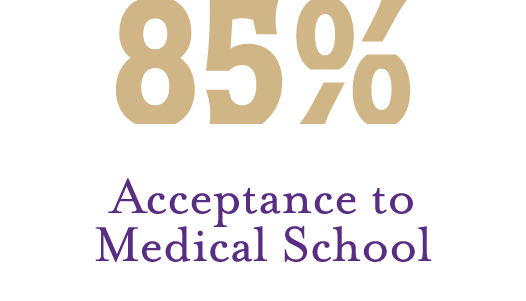 85% Acceptance to Medical School